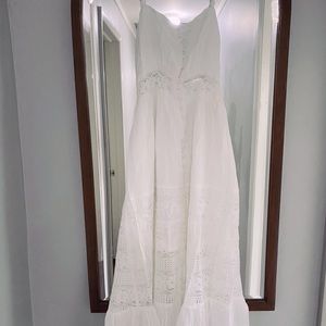 White midi dress